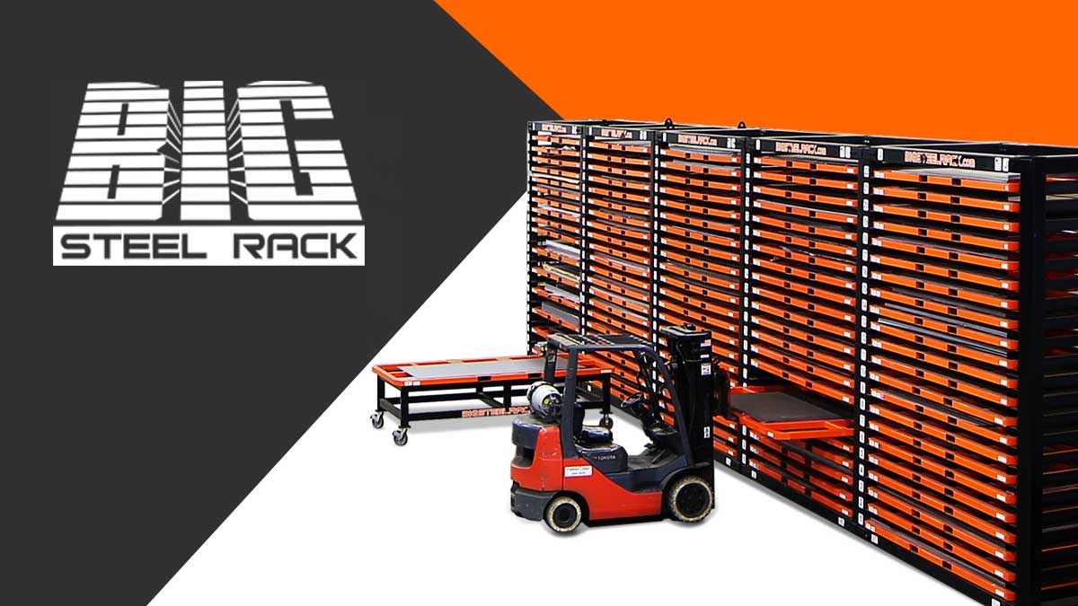 Steel Rack Front View Sheet Metal Racks | Sheet Metal Storage Racks | Big Steel Rack